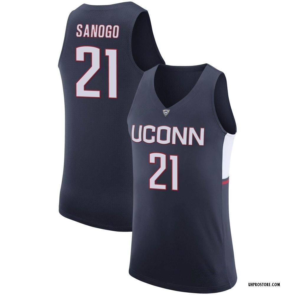 Adama Sanogo Jersey UConn Huskies College Basketball No Name White Red #21