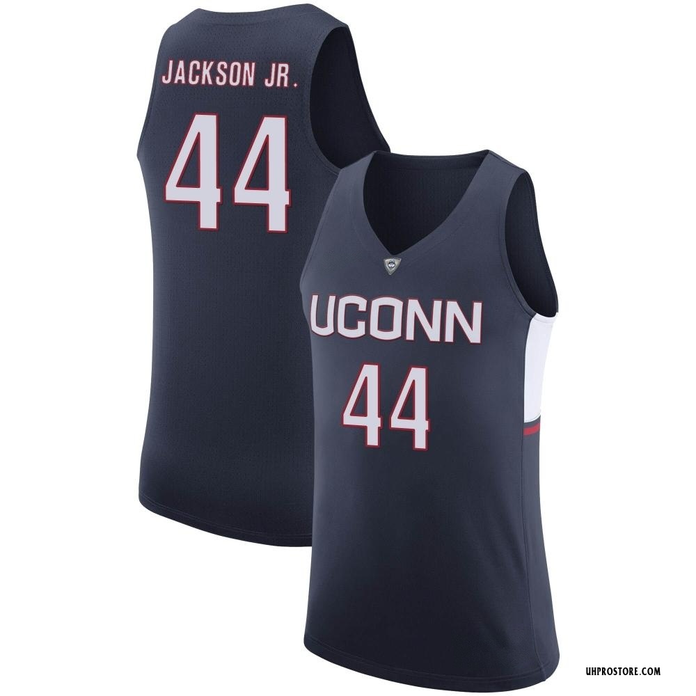 Andre Jackson Jersey UConn Huskies College Basketball No Name White #44